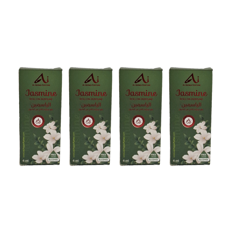 Al Ishwa Perfume Jasmine Roll On Perfume 6ml Pack Of 4