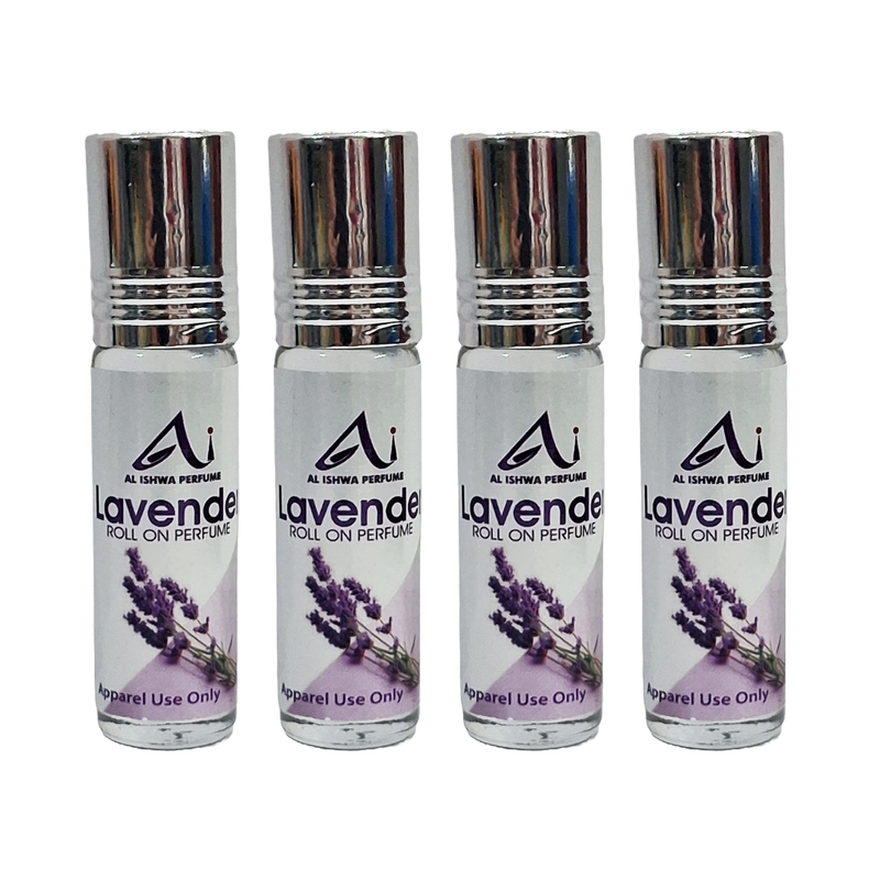 Al Ishwa Lavender Roll On Attar Free From Alcohol 6ml Pack Of 4