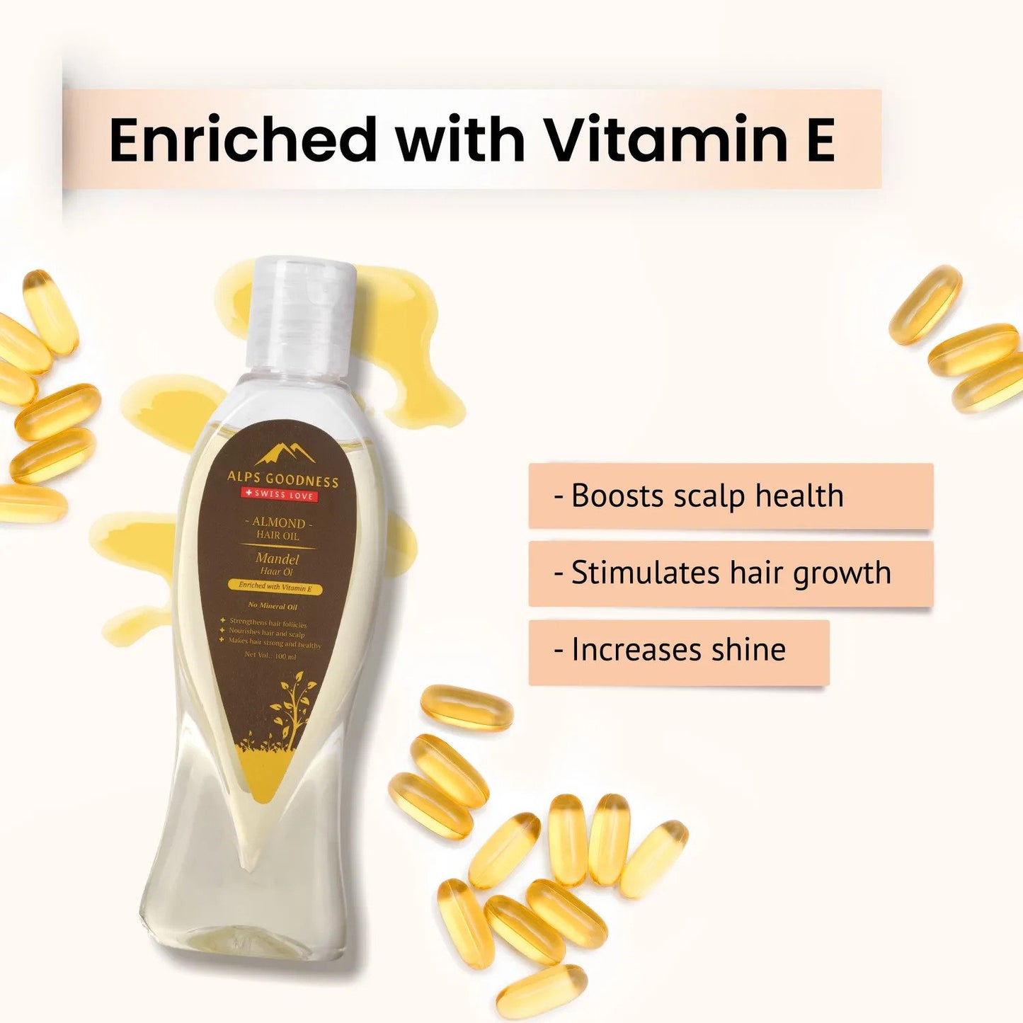 Alps Goodness Swiss Love Almond Hair Oil 100ml