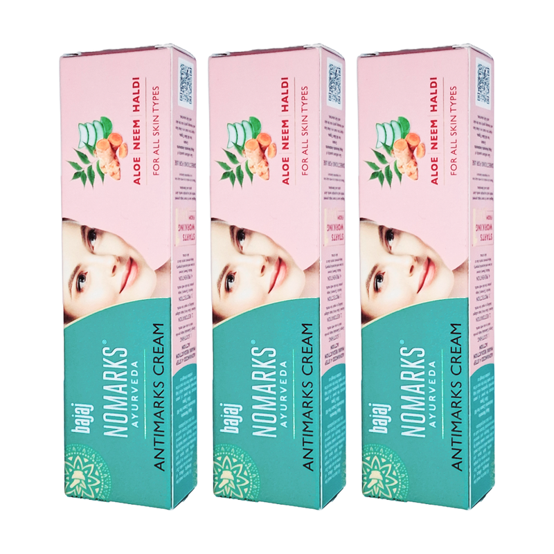 Bajaj Nomarks Skin Care Ayurveda Cream For All Skin Types -25gm Pack Of 3