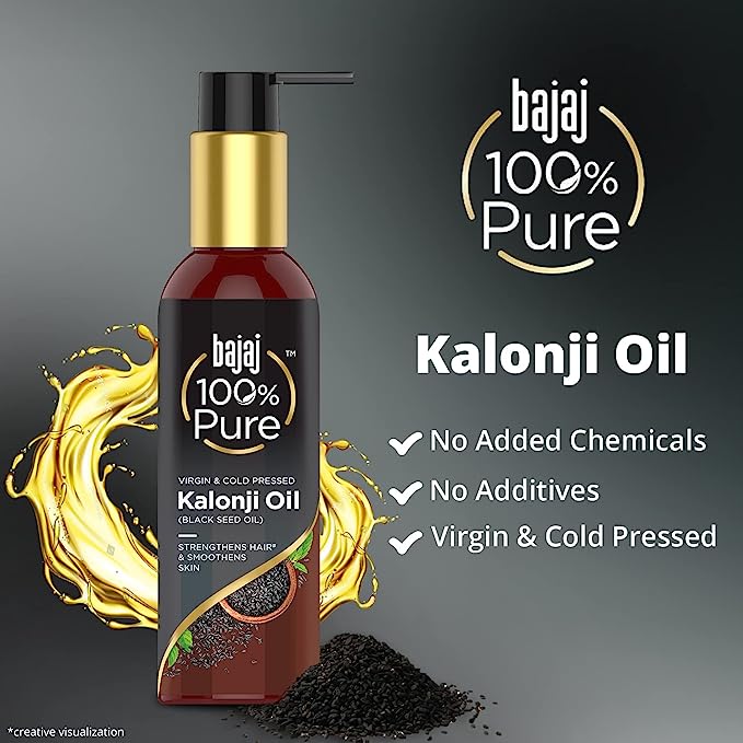 Bajaj 100% Pure Virgin & Cold Pressed Kalonji Oil 200ml