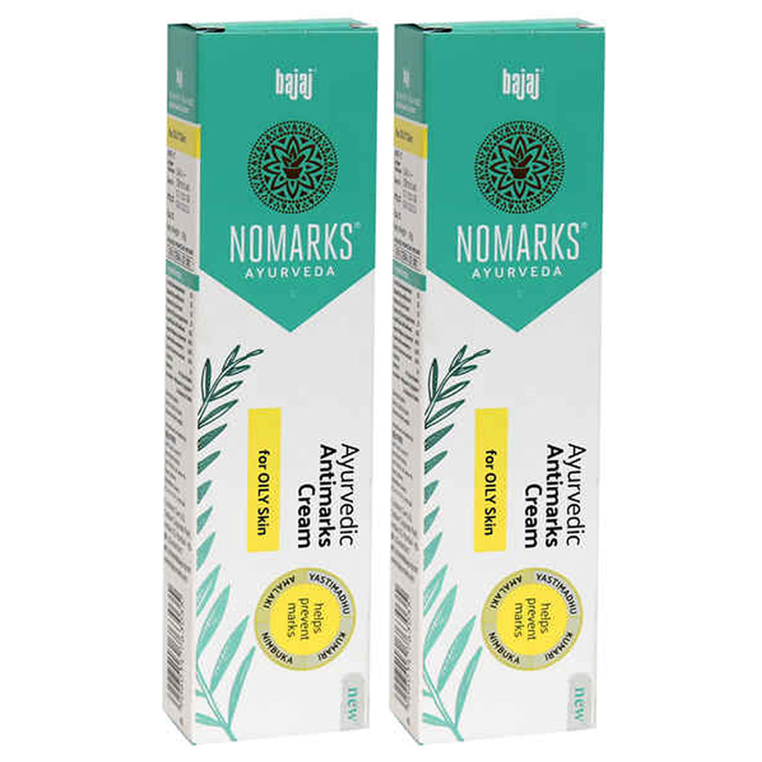 Bajaj Nomarks Ayurvedic Cream For Oily Skin 25gm Pack Of 2