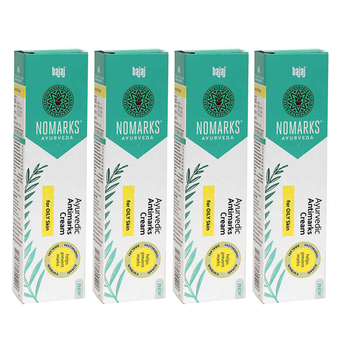 Bajaj Nomarks Ayurvedic Cream For Oily Skin 25gm Pack Of 4
