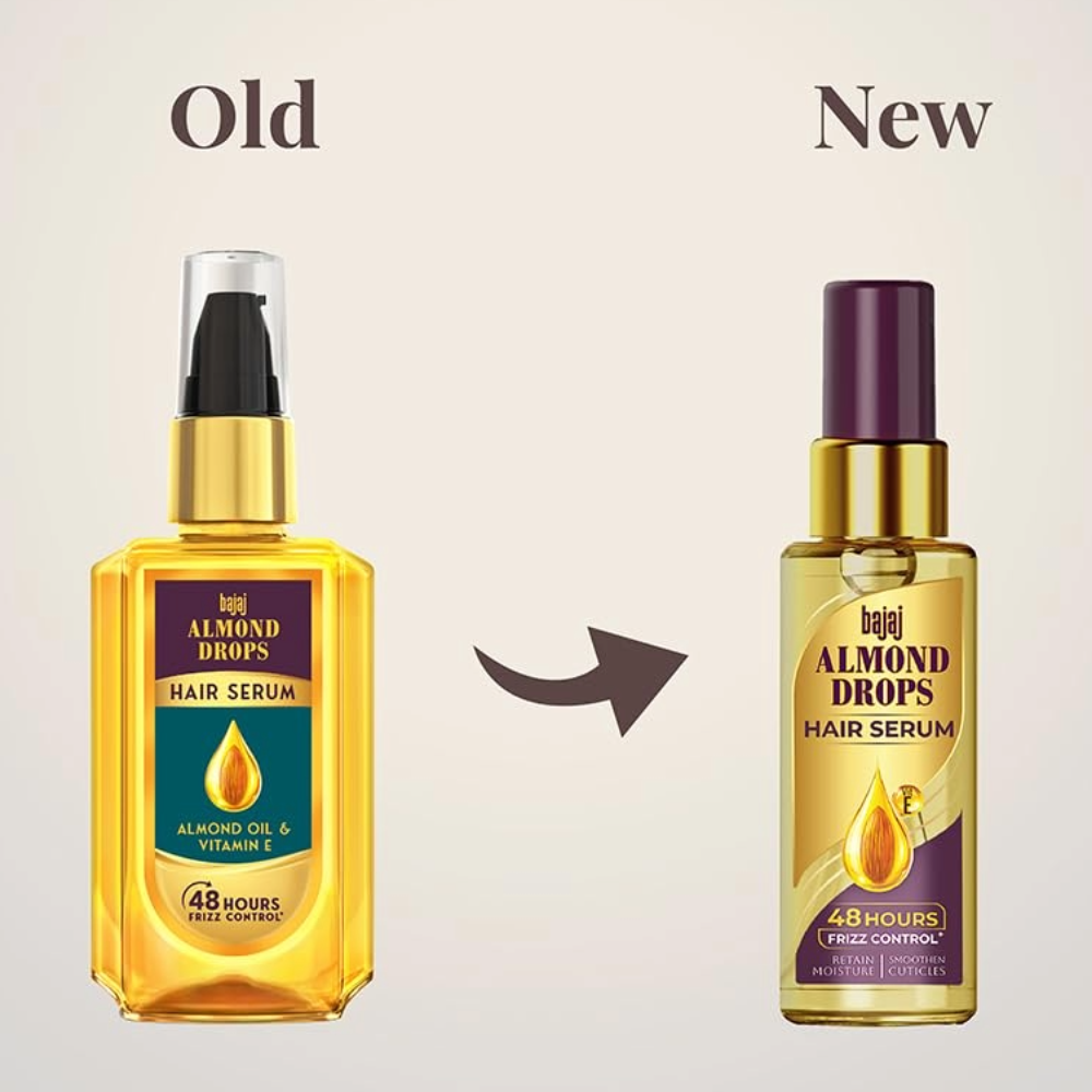 Bajaj Almond Oil And Vitamin E Hair Serum 50ml Pack Of 2