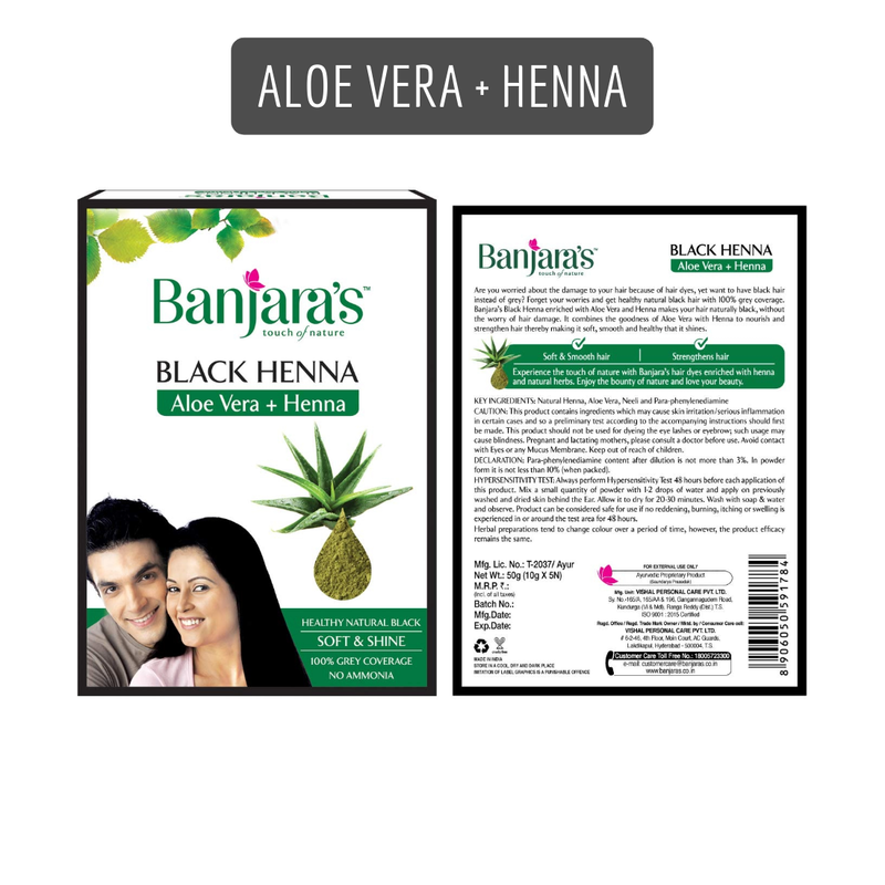 Banjaras Aloe Vera And Henna Hair Color With Soft And Shine 50gm