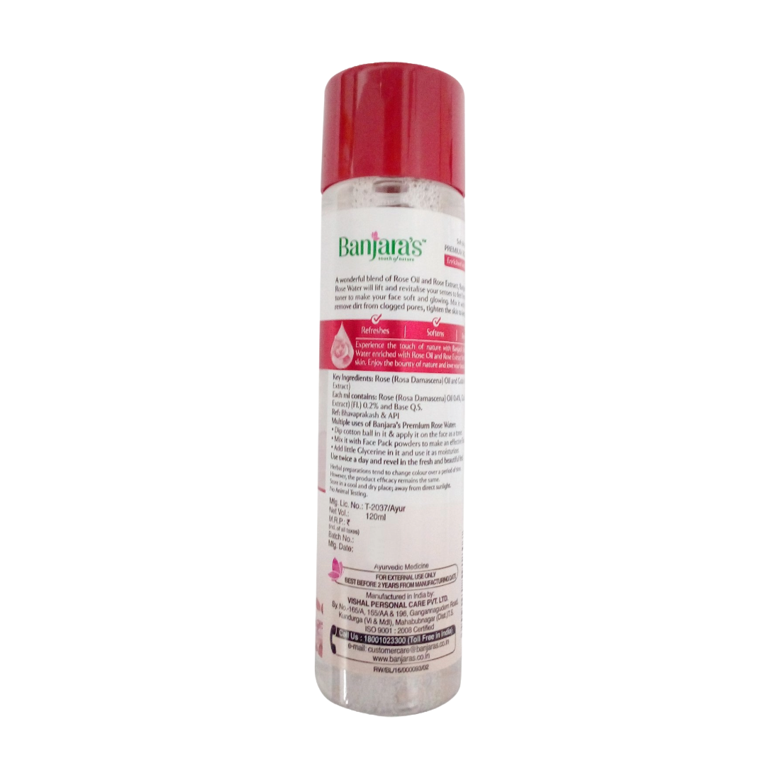 Banjaras Soft And Young Premium Rose Water 120ml