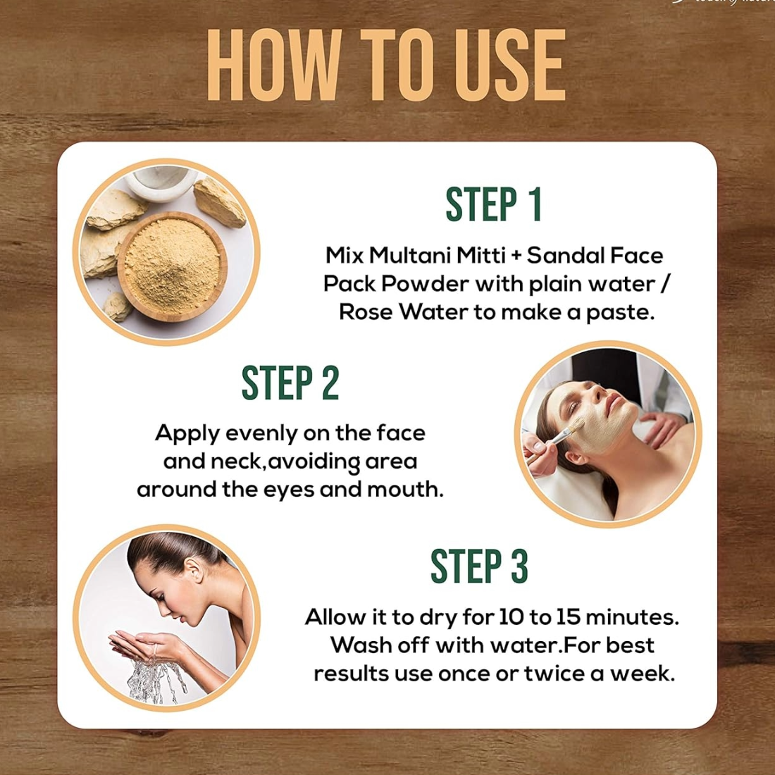 Banjaras Touch Of Nature Sandal Multani Mitti Face Pack 100gm Pack Of 4