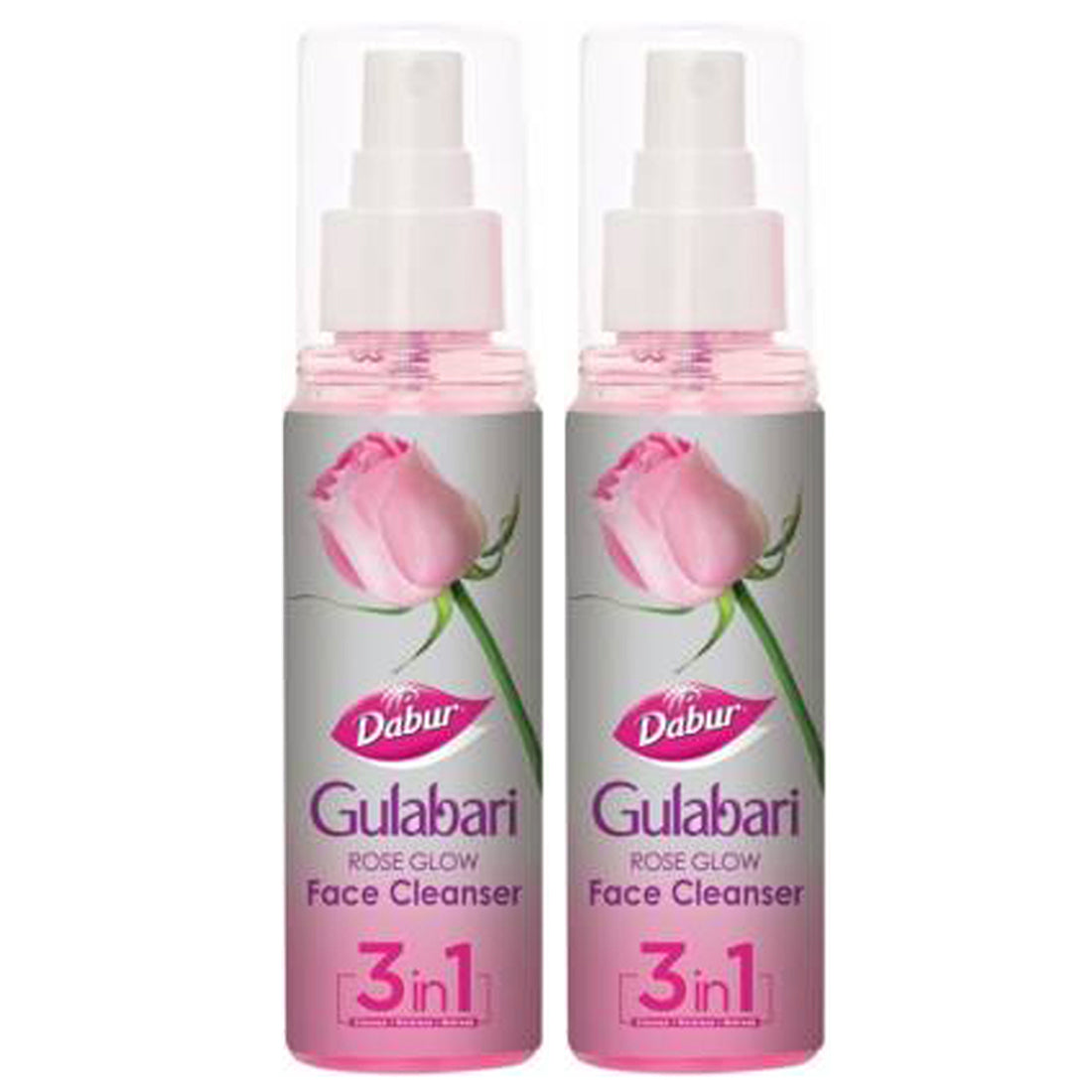 Dabur Gulabari Rose Glow Face Cleanse Moisturise Refresh 100ml Pack Of 2