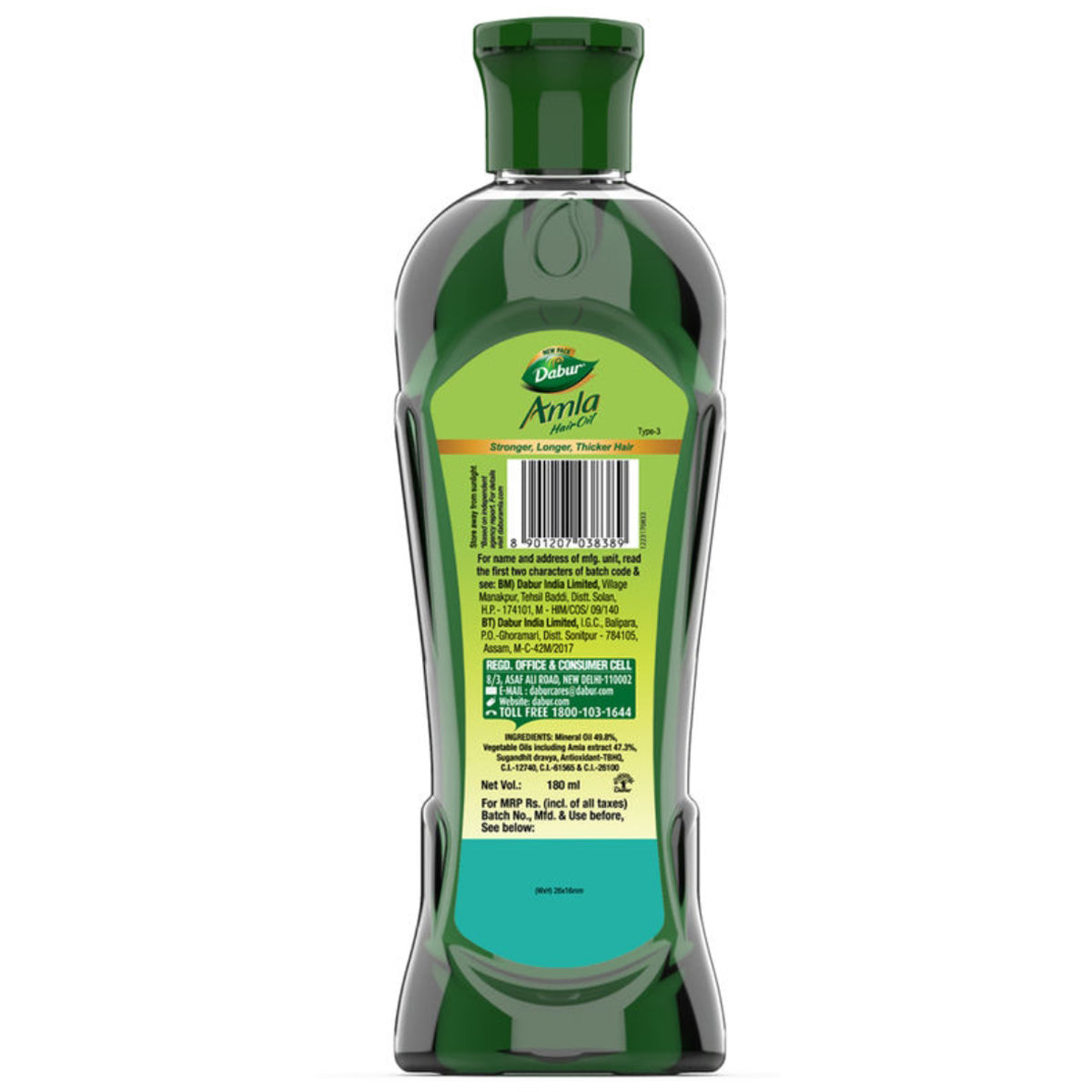 Dabur Amla Hair Oil Stronger Longer Thicker Hair 180ml