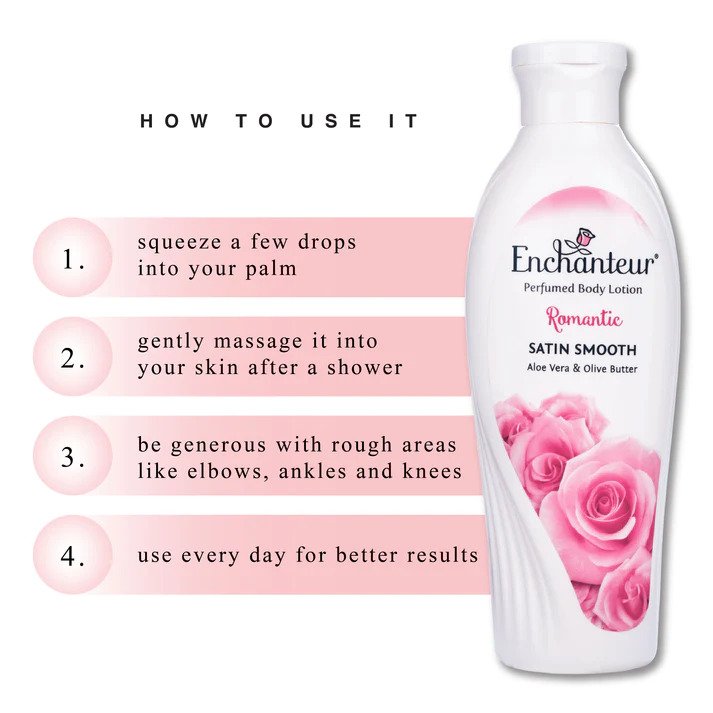 Enchanteur Romantic Satin Smooth Perfumed Body Lotion 100ml
