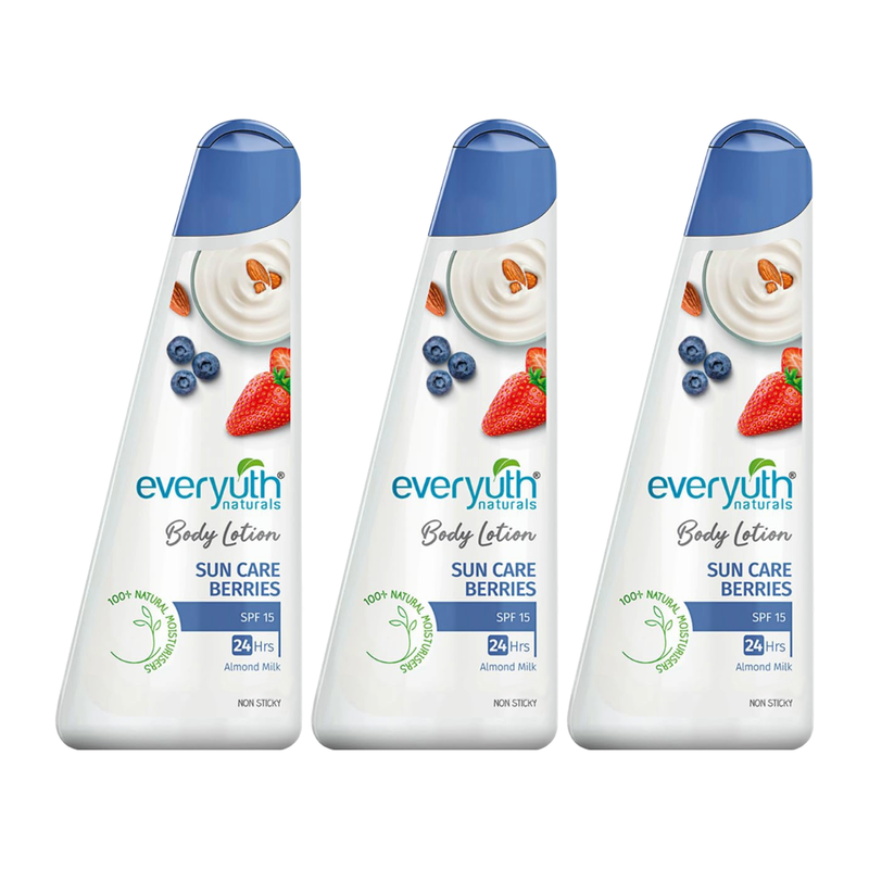 Everyuth Naturals Sun Care Berries Body Lotion 100ml Pack Of 3