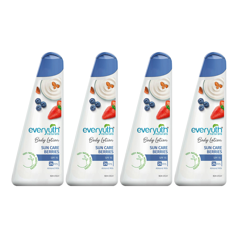 Everyuth Naturals Sun Care Berries Body Lotion 100ml Pack Of 4