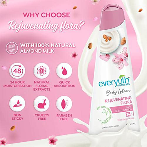 Everyuth Naturals Body Lotion Rejuvenating Flora 200ml