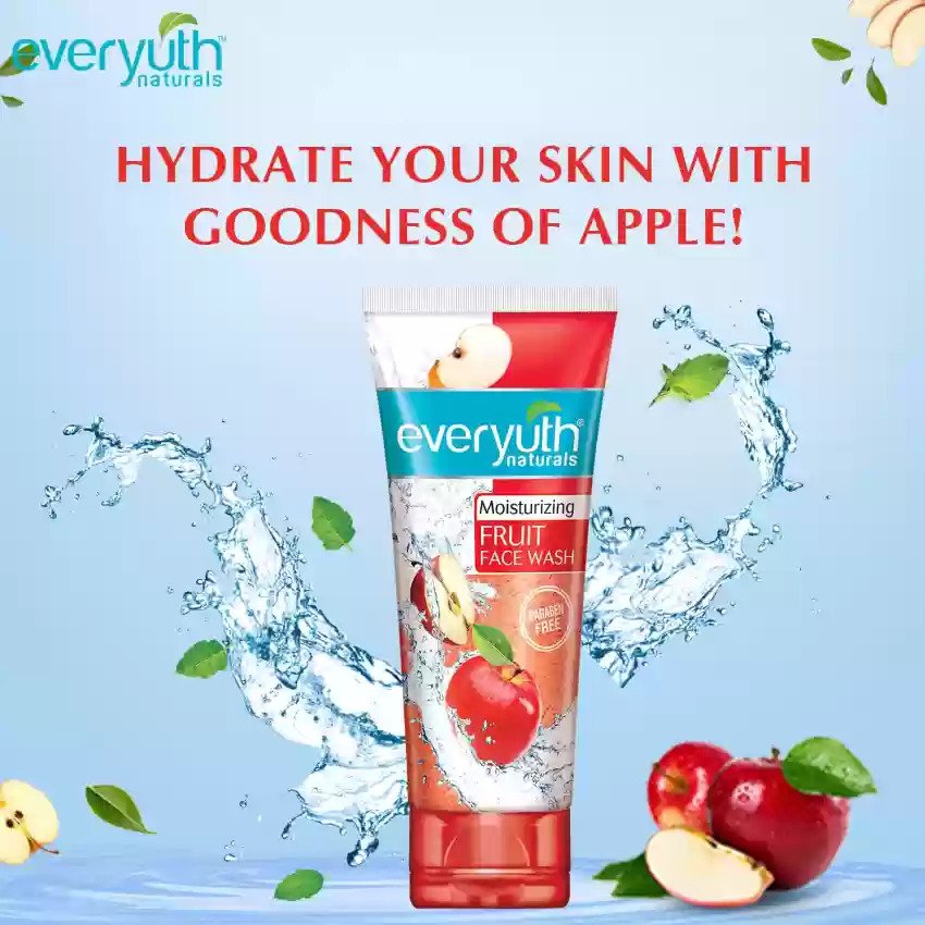 Everyuth Naturals Moisturizing Fruit Face Wash 150gm Pack Of 3