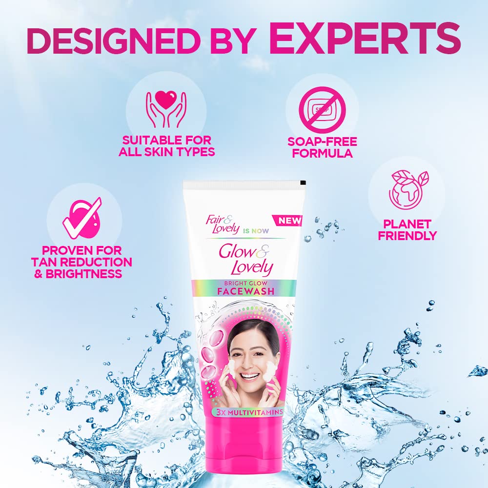 Fair And Lovely Bright Glow Face Wash 50gm Pack Of 3