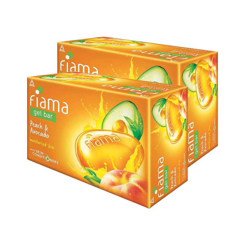 Fiama Peach And Avocado Gel Bar 125gm Pack Of 2