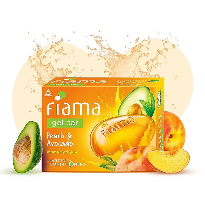 Fiama Gel Bar Peach And Avocado Moisturised Skin 125gm