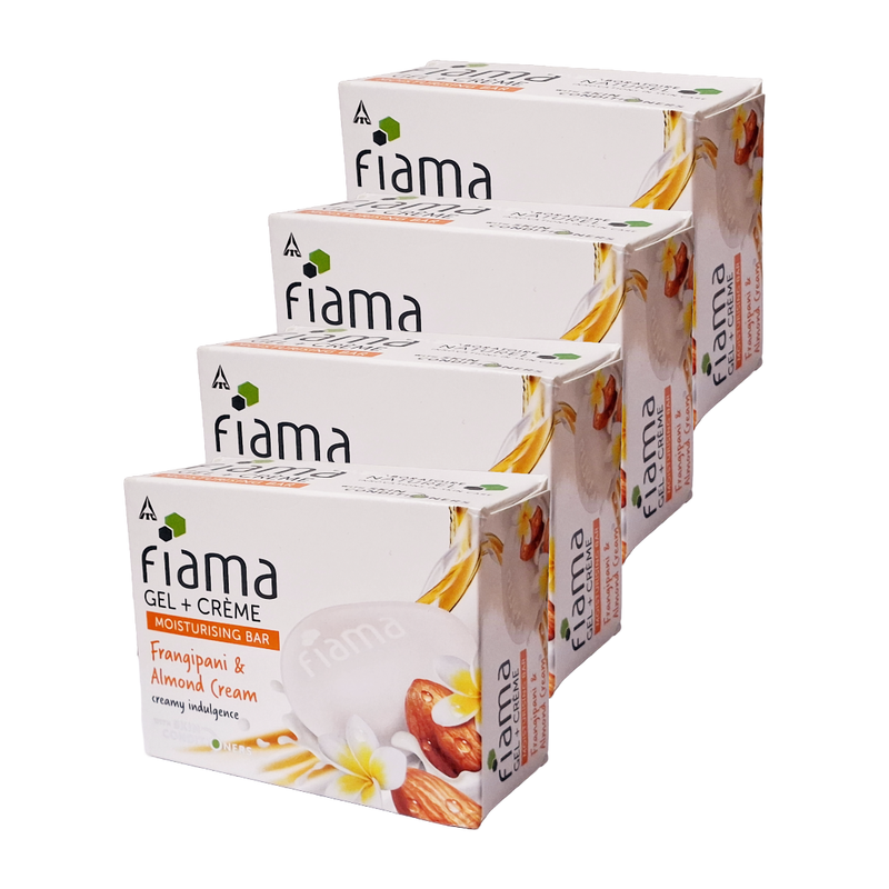 Fiama Gel + Crème Frangipani And Almond Cream Soap 125gm Pack Of 4