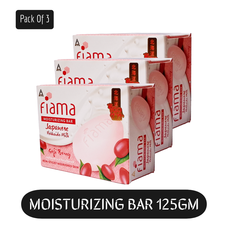 Fiama Japanese Hokkaido Milk Goji Berry Soap 125gm Pack Of 3