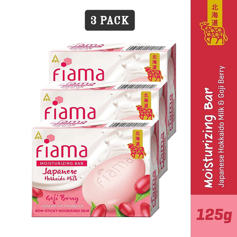 Fiama Moisturizing Japanese Goji Berry Bar -125gm Pack Of 3