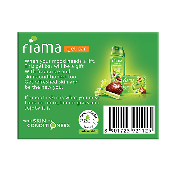 Fiama Gel Bar Lemongrass And Jojoba Smooth Skin 125gm Pack Of 2
