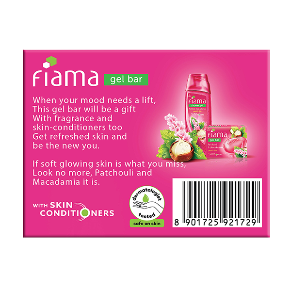 Fiama Gel Bar Patchouli And Macadamia Soft Glowing Skin 125gm Pack Of 3