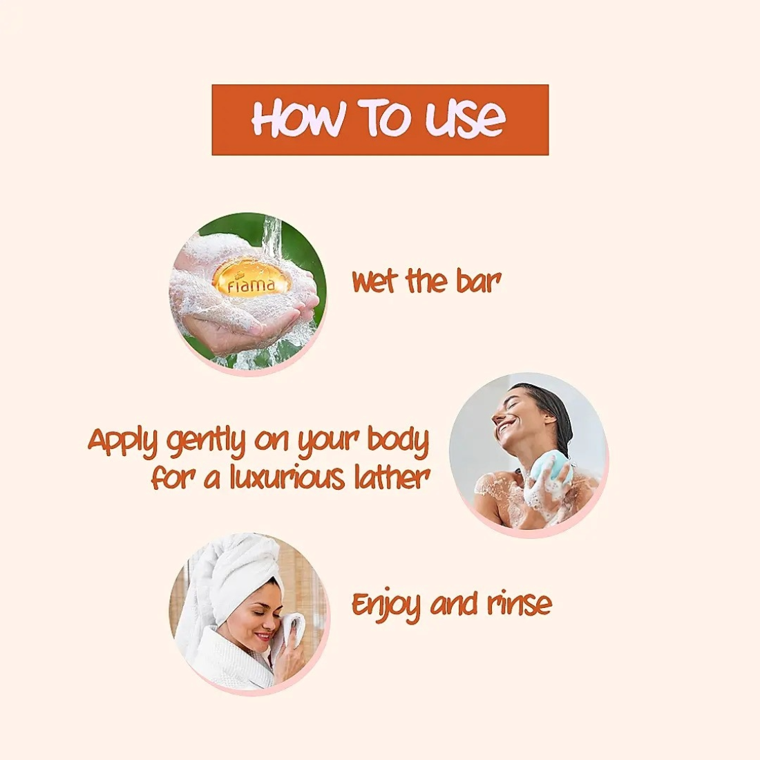 Fiama Gel Bar Peach And Avocado Moisturised Skin 125gm