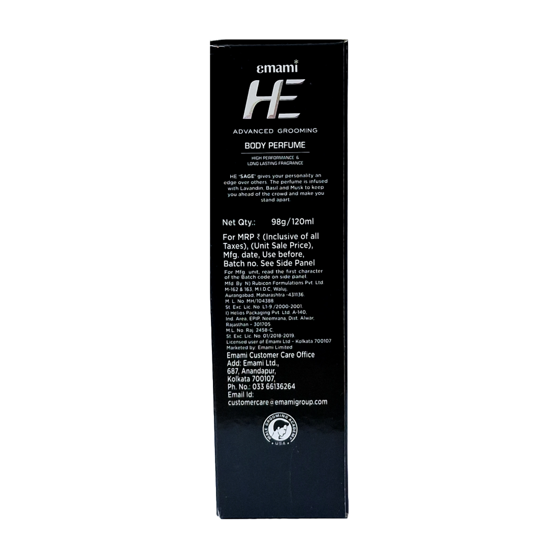 Emami He Advanced Grooming Sage Body Perfume 120ml Pack Of 2