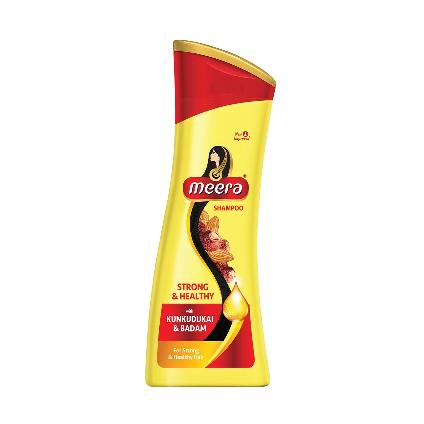 Meera Strong & Healthy Shampoo With Kunkudukai & Badam 180ml