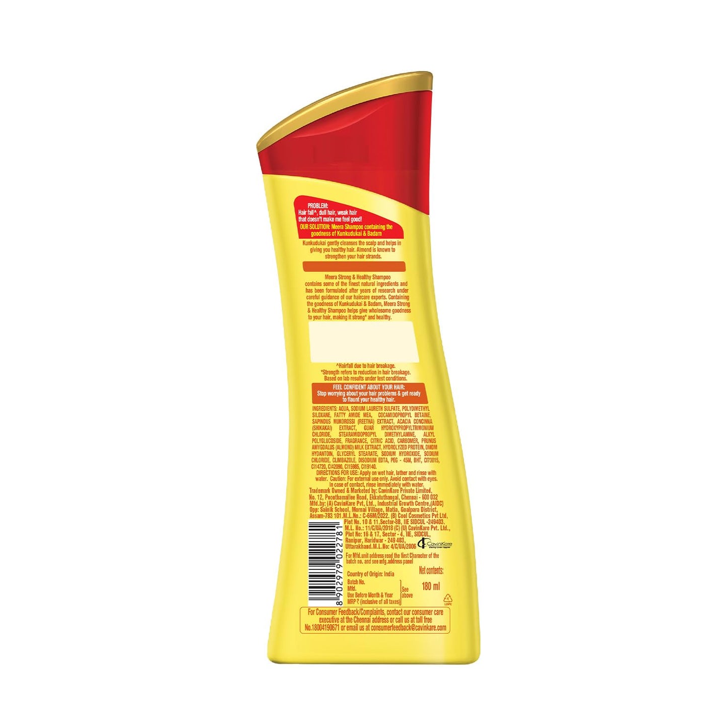 Meera Strong & Healthy Shampoo 180ml Pack Of 3