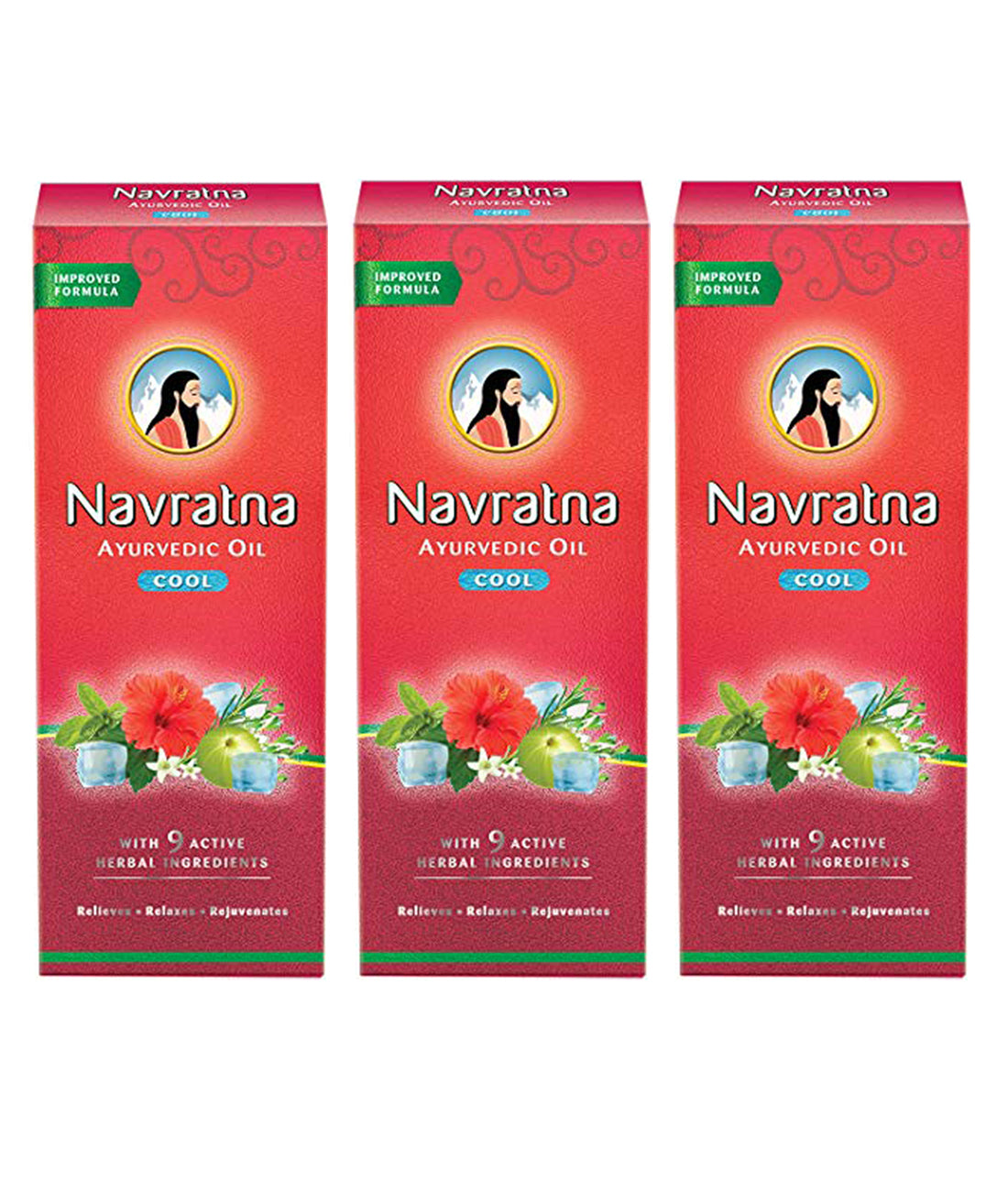 Navratna Ayurvedic Cool Hair Oil 90ml Pack Of 3