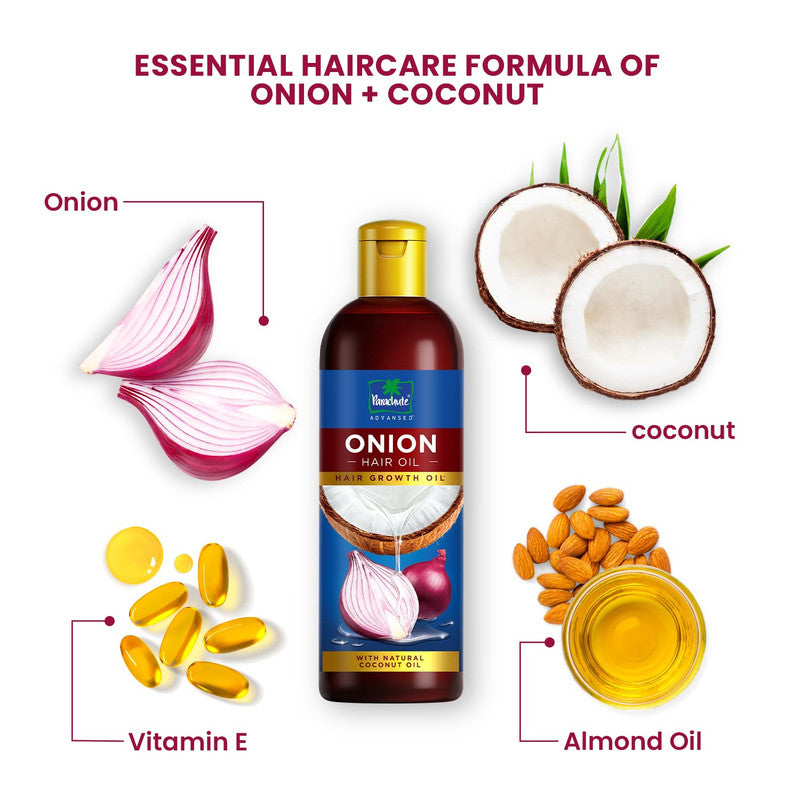 Parachute Advansed Onion Hair Growth Oil 200ml Pack Of 3