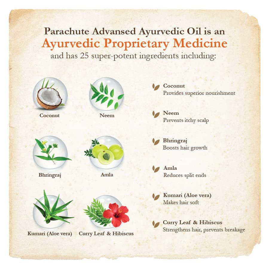 Parachute Advansed Ayurvedic Coconut Hair Oil 180ml