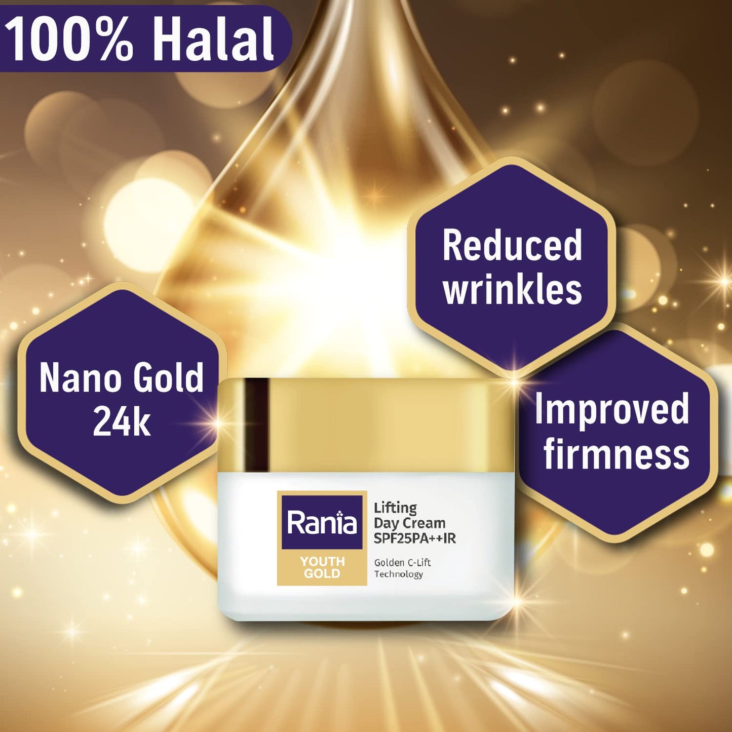 Rania Youth Gold Lifting Day Cream 45gm