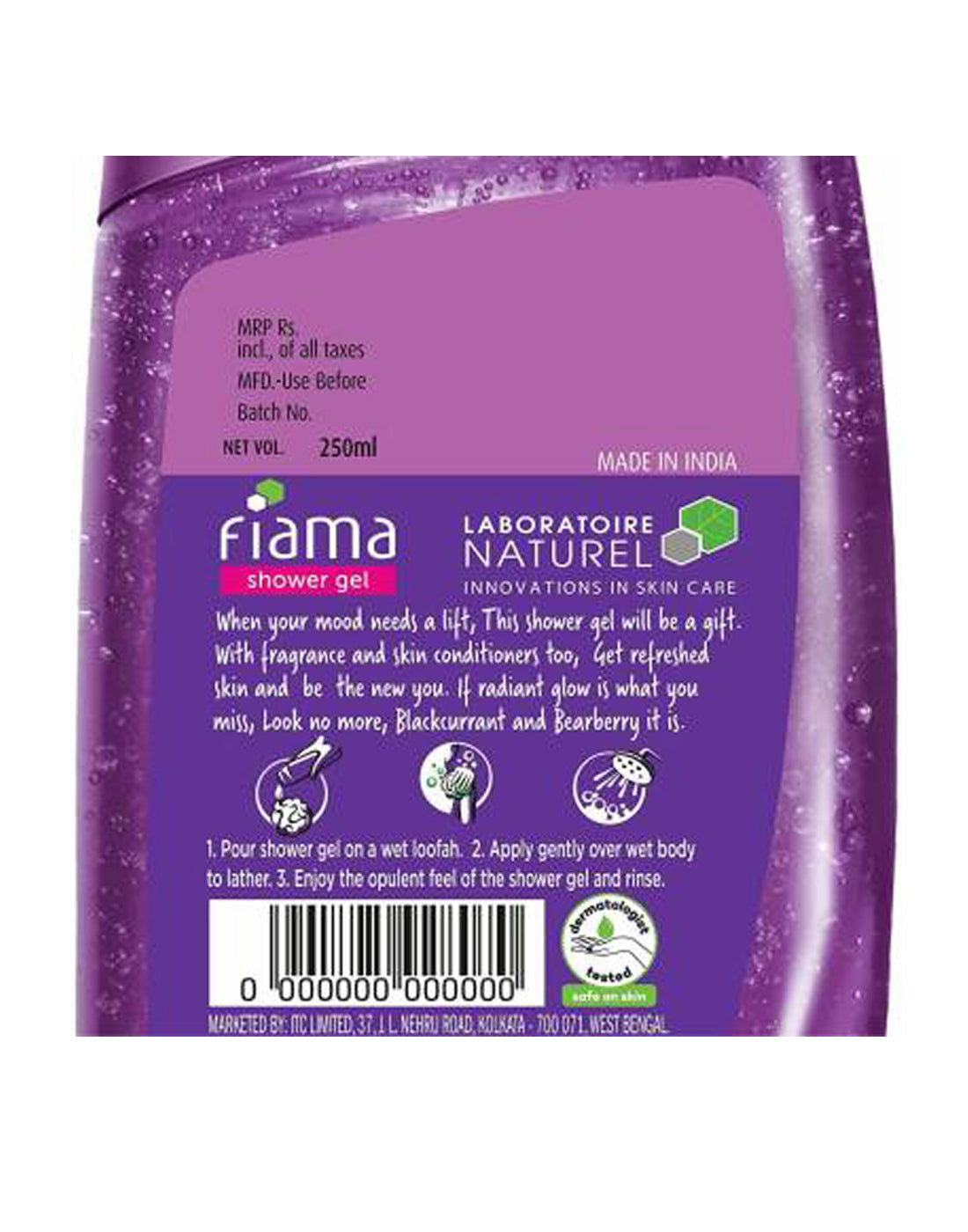 Fiama Shower Gel Blackcurrant And Bearberry Radiant Glow 250ml