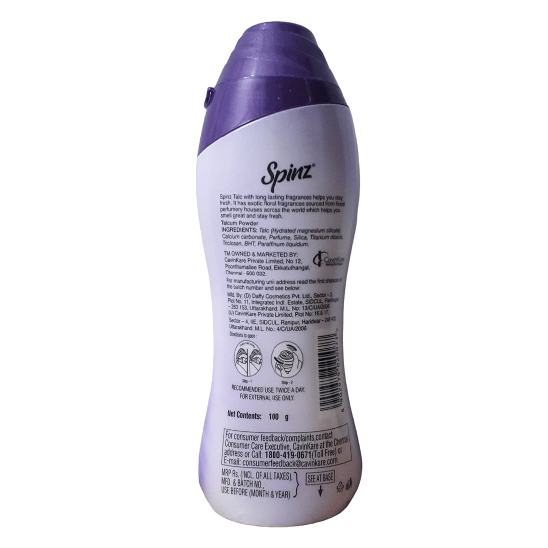 Spinz Enchante Perfumed Talc Long Lasting Fragrance 100gm