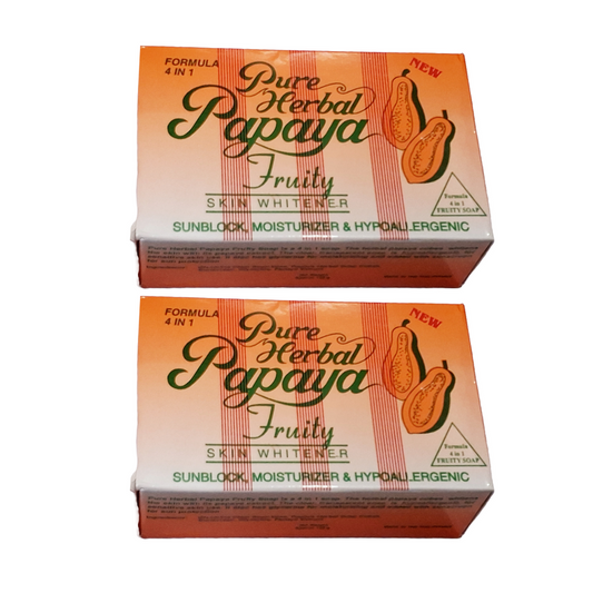 Pure Herbal Papaya Fruity Skin Whitener Soap -135gm Pack Of 2