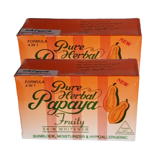 Pure Herbal Papaya Skin Care 4 In 1 Formula Soap 135gm Pack Of 2