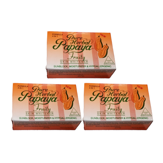 Pure Herbal Papaya Fruity Skin Whitener Soap -135gm Pack Of 3