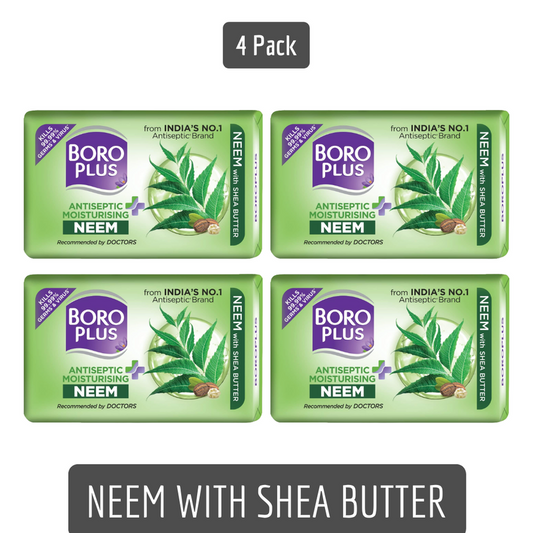 BoroPlus Neem With Shea Butter Antiseptic Moisturising Soap 125gm Pack Of 4
