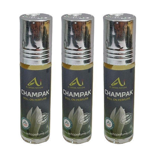 Al Ishwa Champak Roll On Attar Free From Alcohol 6ml Pack Of 3
