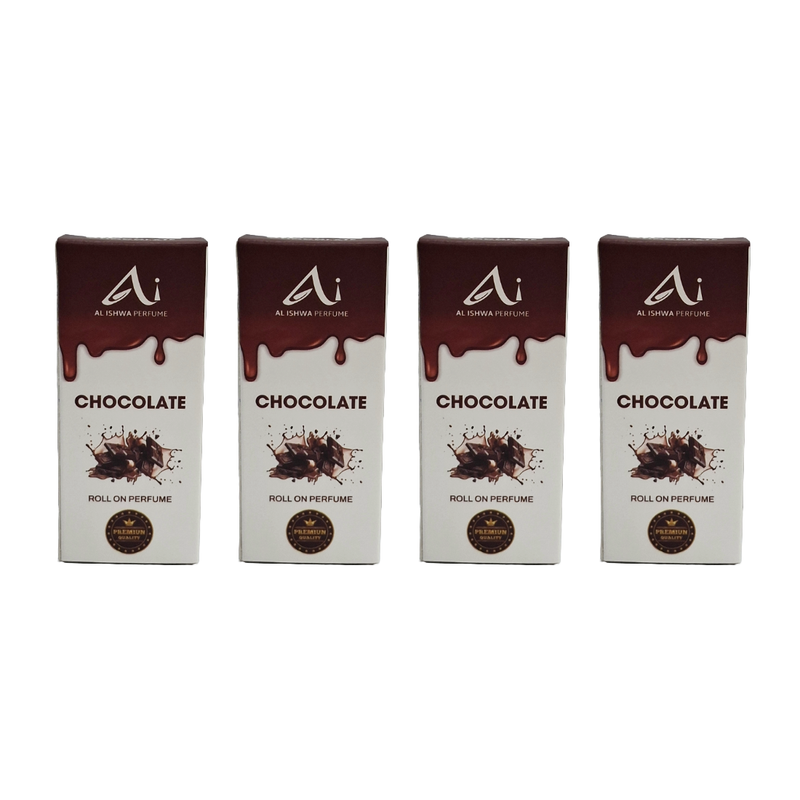 Al Ishwa Chocolate Roll On Attar Premium Quality 6ml Pack Of 4