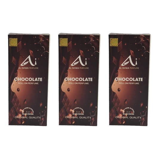 Al Ishwa Roll On Chocolate Perfume Free From Alcohol 6ml Pack Of 3