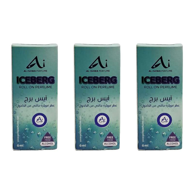 Al Ishwa Perfume Iceberg Roll On Perfume 6ml Pack Of 3