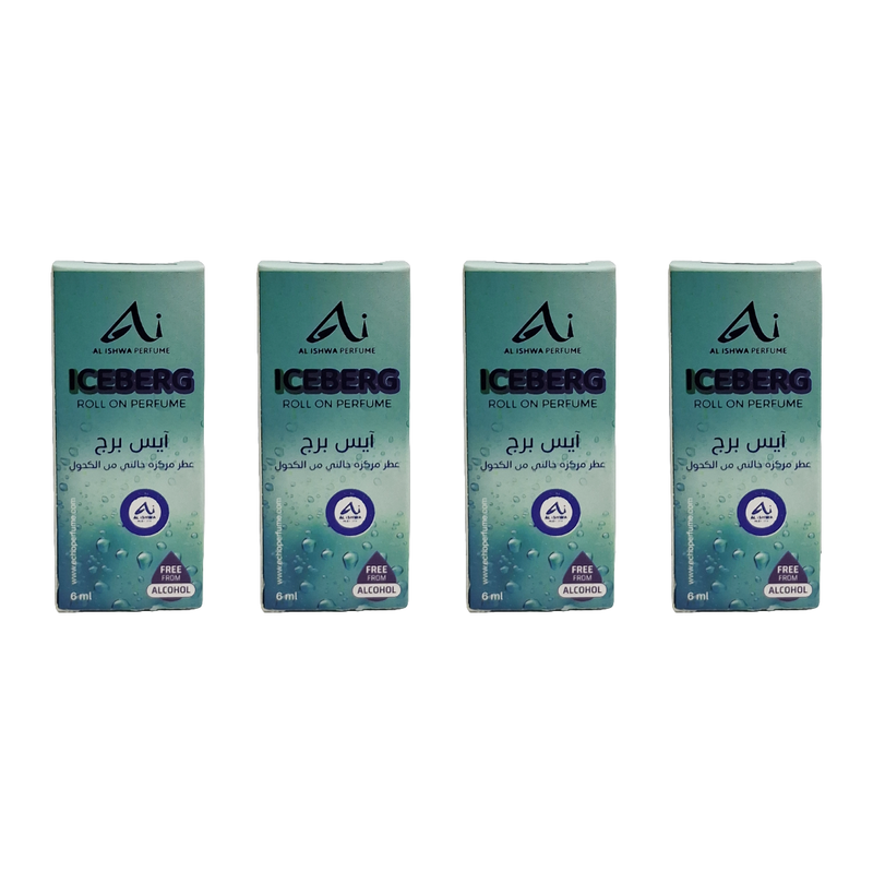 Al Ishwa Perfume Iceberg Roll On Perfume 6ml Pack Of 4