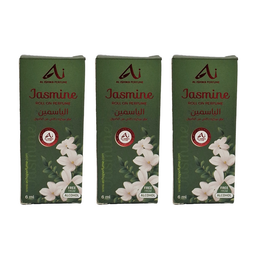 Al Ishwa Perfume Jasmine Roll On Perfume 6ml Pack Of 3