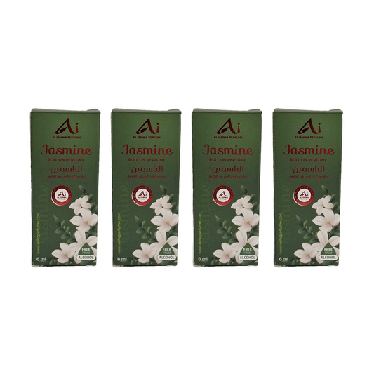 Al Ishwa Perfume Jasmine Roll On Perfume 6ml Pack Of 4