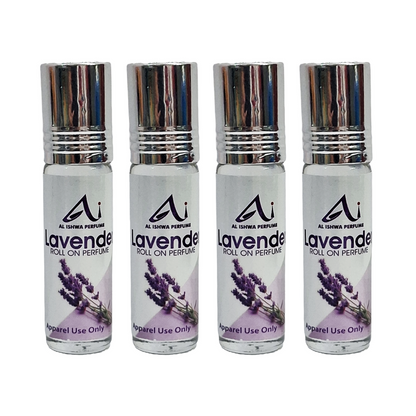 Al Ishwa Lavender Roll On Attar Free From Alcohol 6ml Pack Of 4