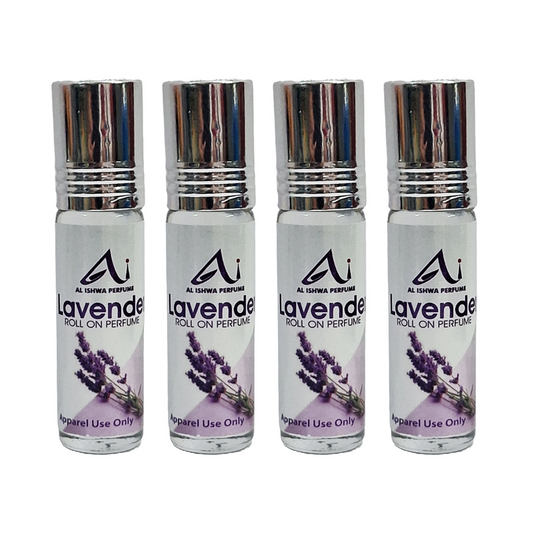 Al Ishwa Lavender Roll On Attar Free From Alcohol 6ml Pack Of 4