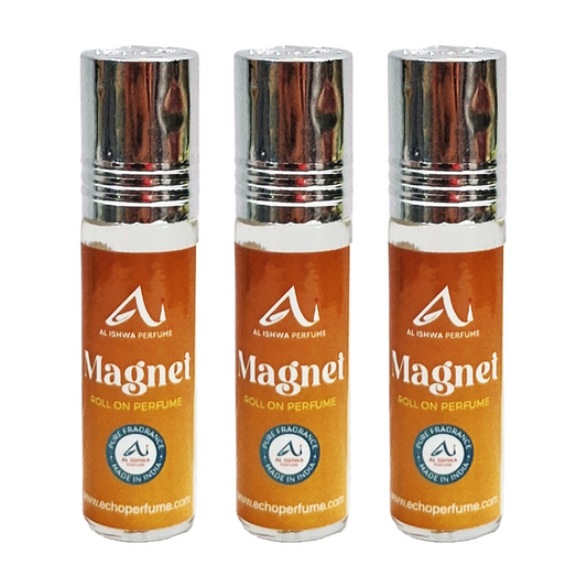 Al Ishwa Magnei Roll On Attar Free From Alcohol 6ml Pack Of 3